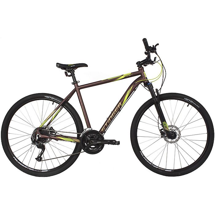 Велосипед STINGER Campus Evo 28", Al, H-Disk Brake, 18-Speed (коричневый) (2021)