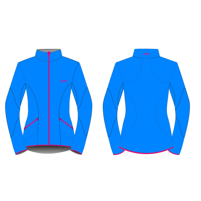 Куртка разминочная женская KV+ Karina (wind protection) (синий/розовый)