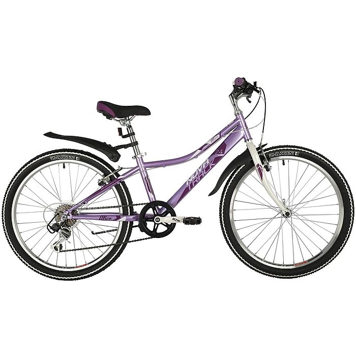Велосипед NOVATRACK Alice 24", Steel, V-Brake, 6-Speed (лиловый) (2021)