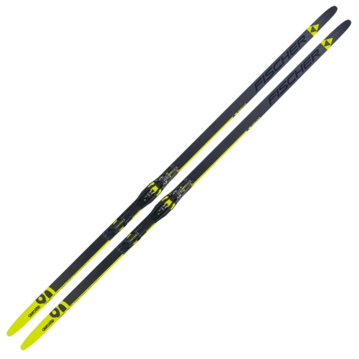 Лыжный комплект FISCHER Aerolite Skate 90 Stiff (с креплениями Race Skate) (черный)
