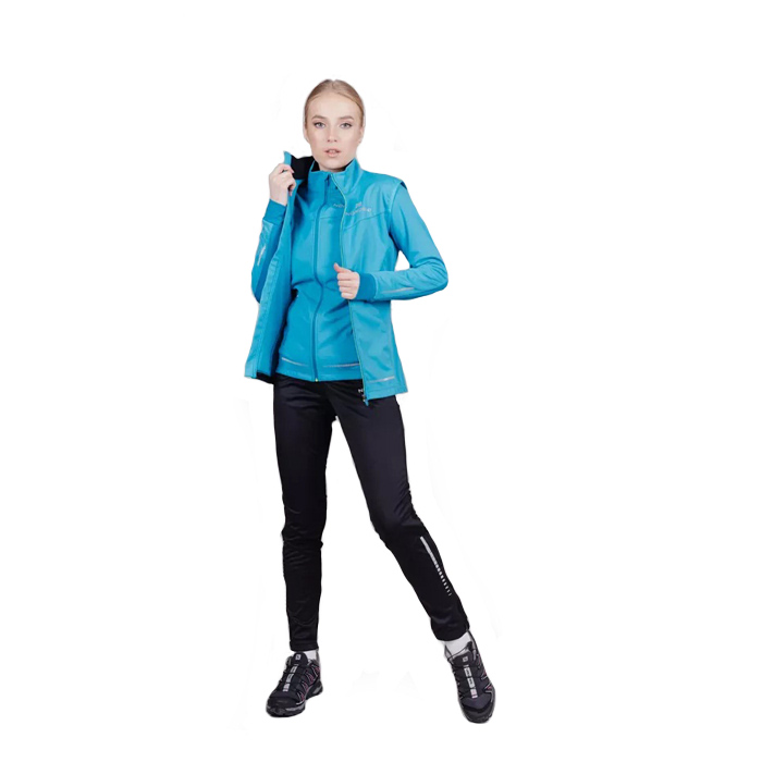 Жилет разминочный женский NORDSKI Pro Breeze (голубой)