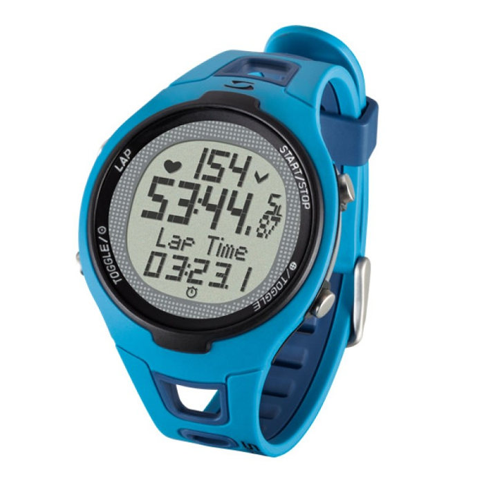 Часы спортивные SIGMA PC-15.11 (15 функций, пульсометр, таймер, калории) (21516) (синий)