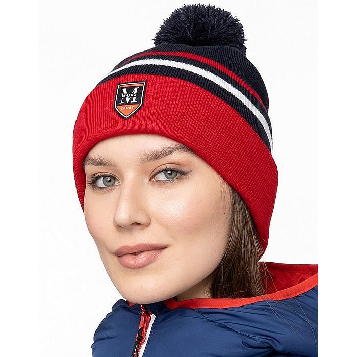 Шапка MOAX Blizzard (синий/красный)