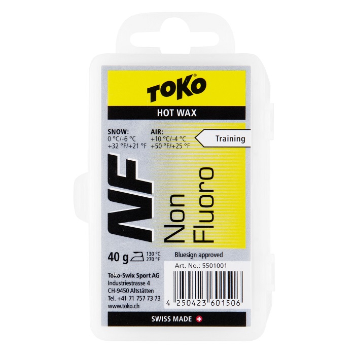 Парафин углеводородный TOKO TRIBLOC NF Yellow (0°С -6°С) 40 г.