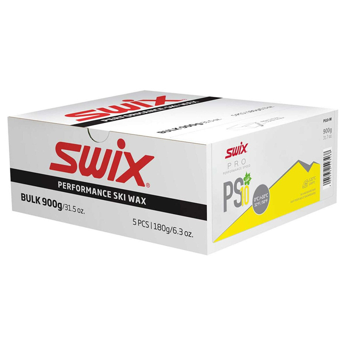 Парафин углеводородный SWIX PS10 Yellow (0°С +10°С) 900 г. (5х180 г.)