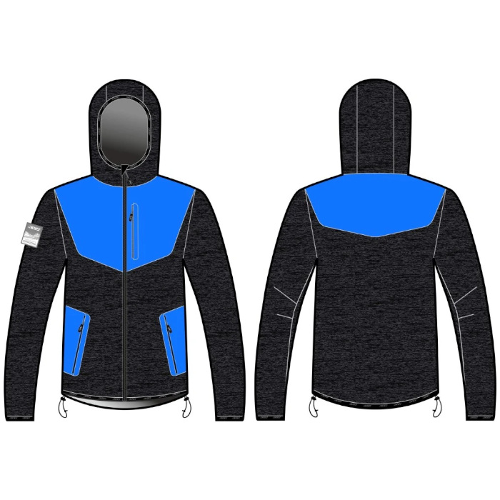 Куртка разминочная KV+ Foca Jersey with hood (темно-серый/синий)