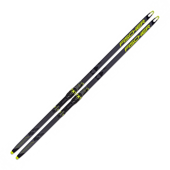 Лыжи беговые FISCHER Carbonlite SK Cold Stiff Hole (черный/желтый)
