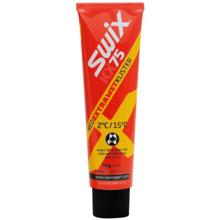 Клистер SWIX KX75 Red Extra Wet klister (со скребком) (+2°С +15°С) 55 г.