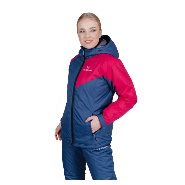 Куртка утепленная женская NORDSKI Premium-Sport (синий/розовый)