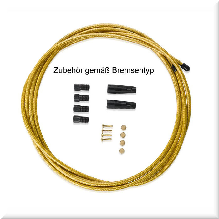 Тормоза XLC Scheibenbremsleitung Avid (гидролинии) 3000 mm, gold 