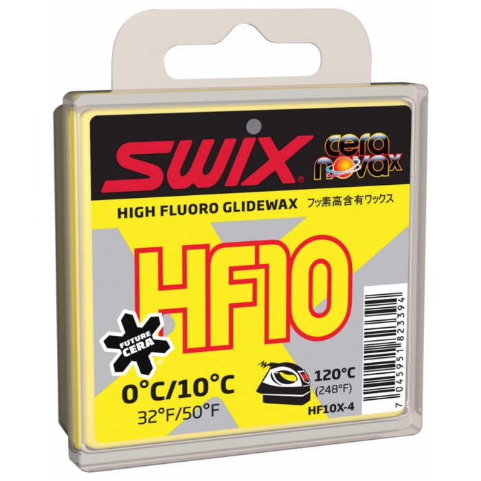 Парафин высокофтористый SWIX HF10X Yellow (0°С +10°С) 40 г.