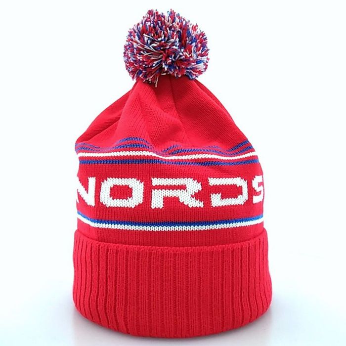 Шапка вязаная NORDSKI Stripe (Rus) (красный)