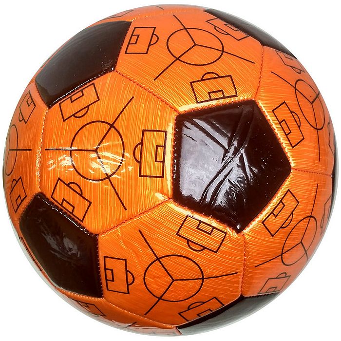Мяч футбольный MEIK (№5, PVC 2.6,  310-320 гр., маш. сш.) (оранжевый/черный)