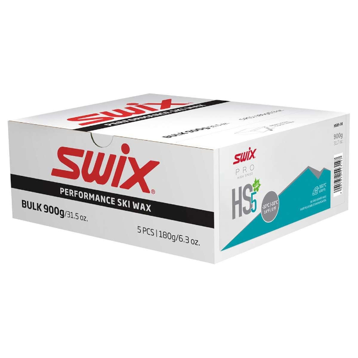Парафин углеводородный SWIX HS5 Turquoise (-10°С -18°С) 900 г. (5х180 г.)