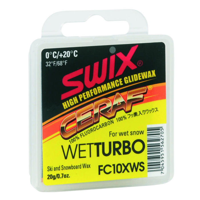 Ускоритель таблетка SWIX Cera F Wet Turbo FC010XWS (100% фторуглерод) (0°С +20°С) 20 г.