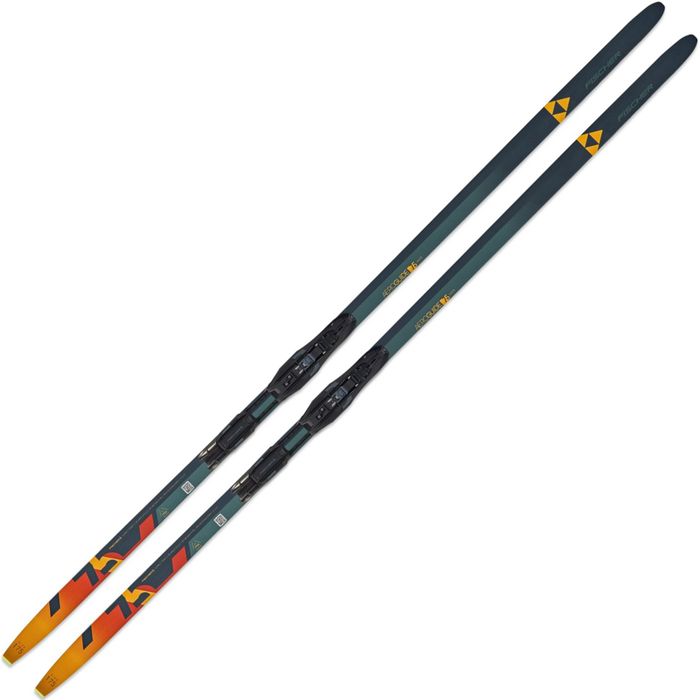Лыжный комплект FISCHER Aeroguide Skate 75 (с креплениями) (черный/синий)