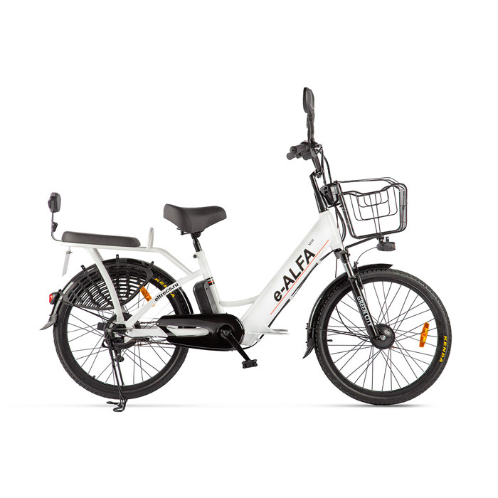 Электровелосипед GREEN CITY e-ALFA new 350 Wh (белый) (2020)