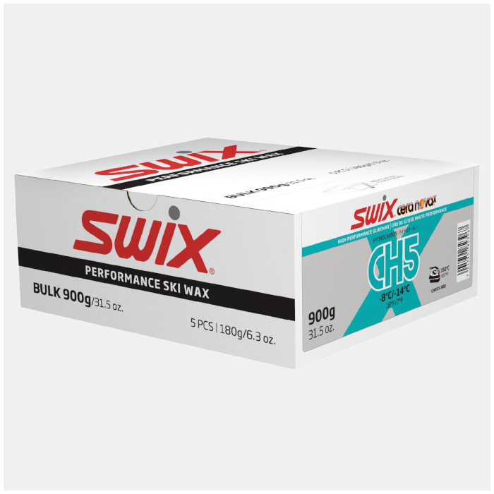 Парафин углеводородный SWIX CH5X Turquoise (-8°С -14°С) 900 г. (5х180 г.)