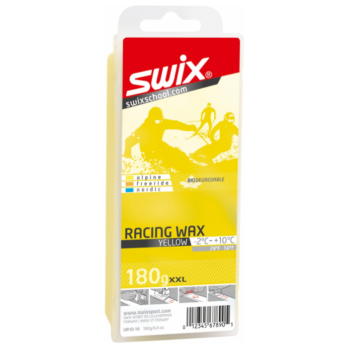 Парафин углеводородный SWIX Bio Racing (мазь желтая) (-2°С +10°С) 180 г.