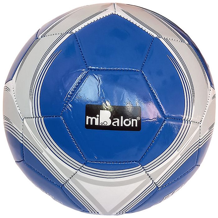 Мяч футбольный MIBALON (№5, 3-слоя  PVC 1.6, 280 гр) (синий/белый)