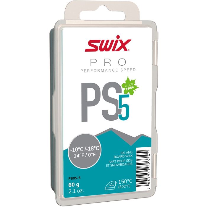 Парафин углеводородный SWIX PS5 Turquoise (-10°С -18°С) 60 г.