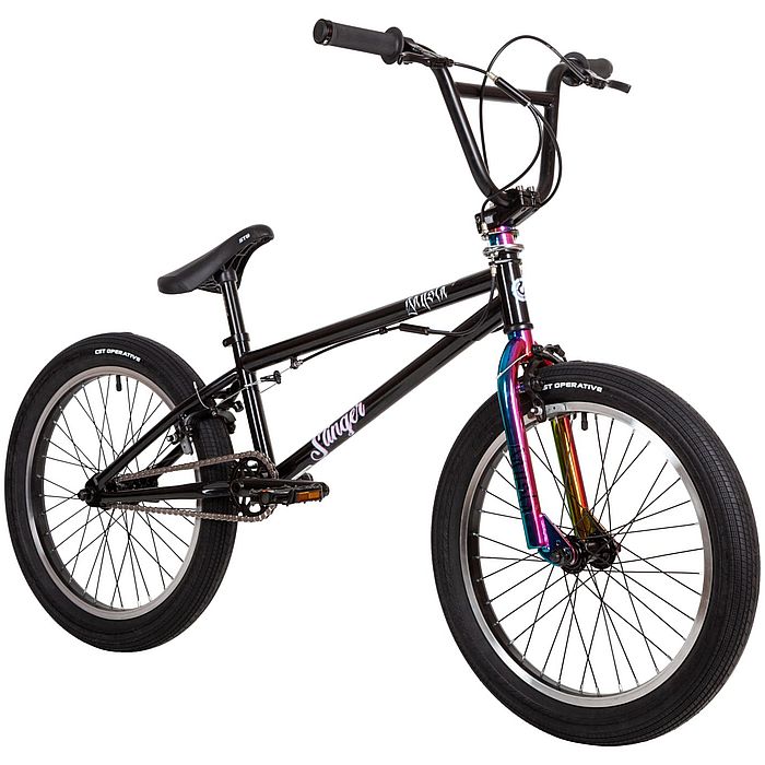 Велосипед STINGER Gansta BMX 20&quot; (черный/бирюзовый) (2021)