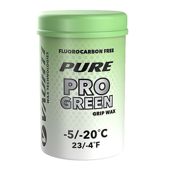 Мазь держания, твердая VAUHTI PURE Pro Green (-5°С -20°С) 45 г.