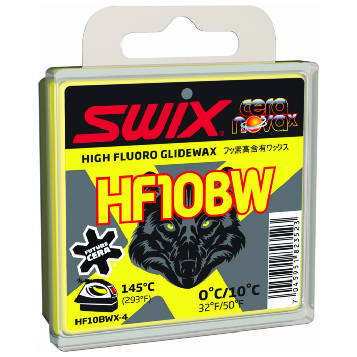 Парафин высокофтористый SWIX HF10BWX Black (0°С +10°С) 40 г.