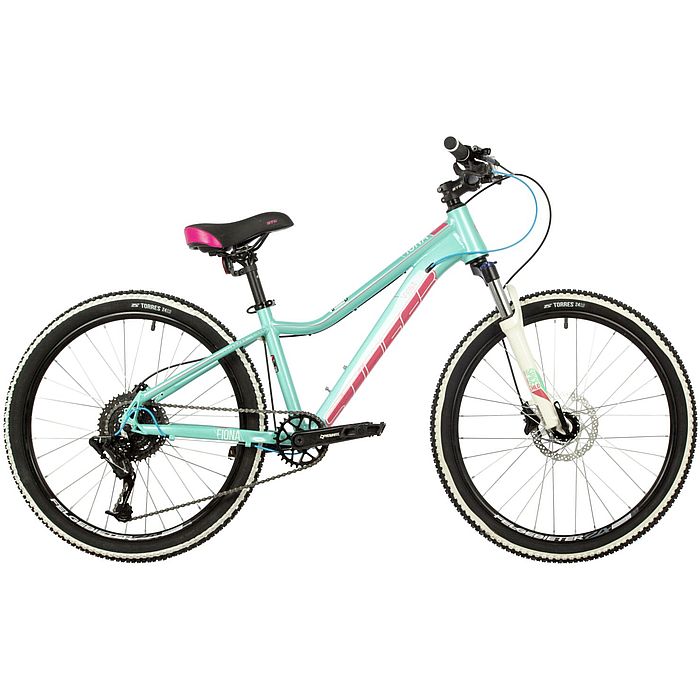 Велосипед STINGER Fiona STD 24", Al, H-Disc Brakes, 8-Speed (бирюзовый) (2021)