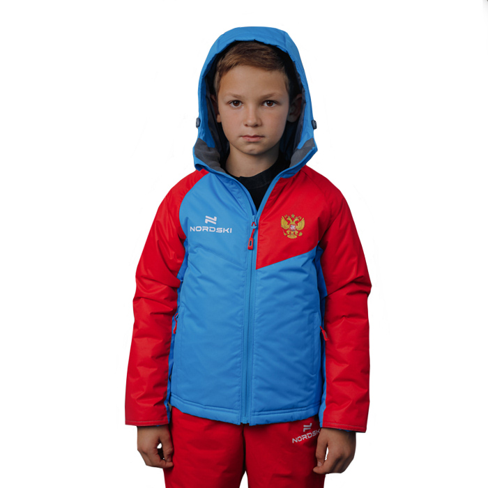 Куртка утепленная Jr. NORDSKI National 2.0 (голубой/красный)
