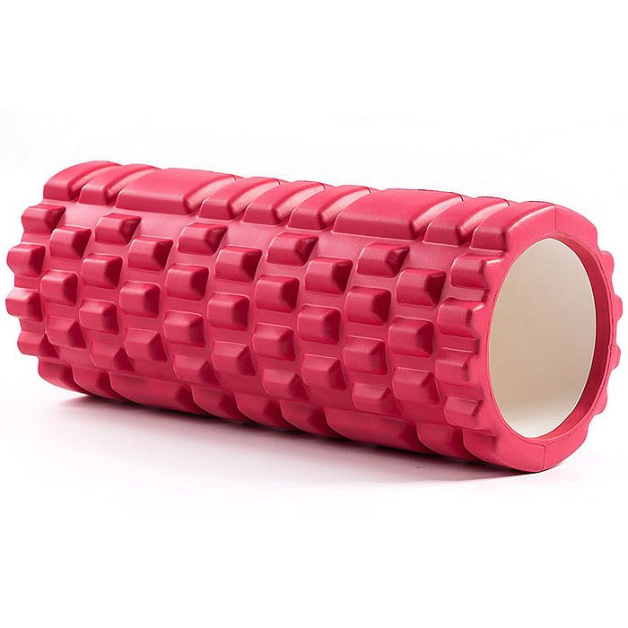 Ролик для йоги SPORTEX массажный 33х15 см (ЭВА/АБС) (красный)