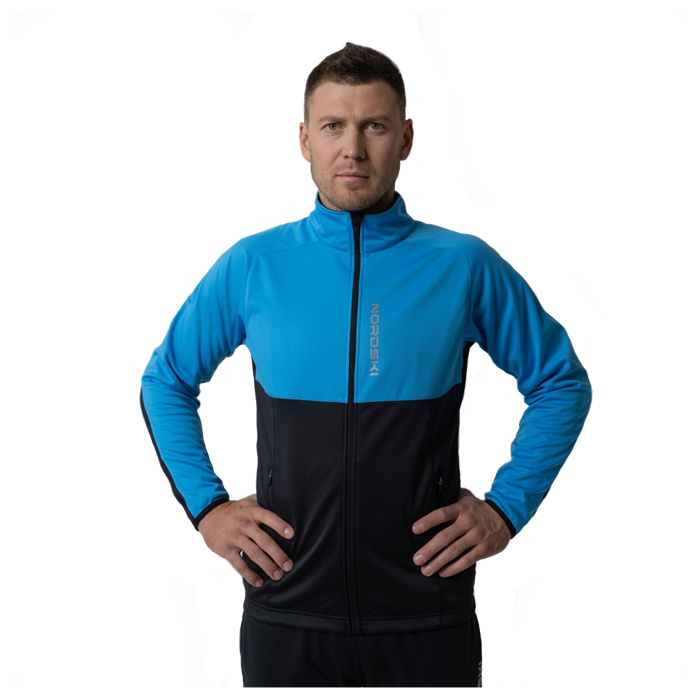 Куртка разминочная NORDSKI Premium (черный/синий)