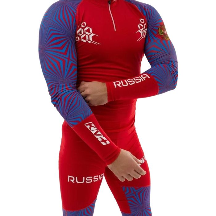Комбинезон раздельный KV+ Lahti Two Pieces Suit (Lycra) (голубой/красный)