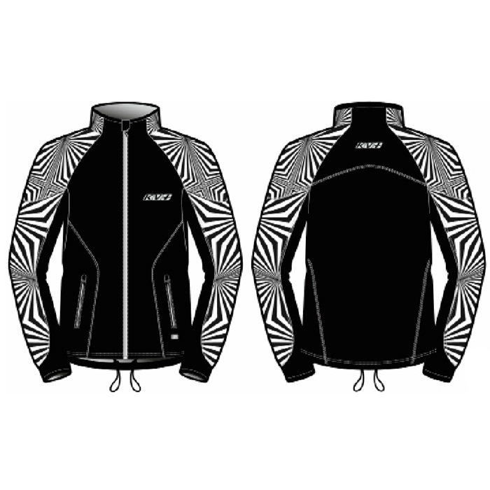 Куртка разминочная KV+ Lahti (pro-wind-tech fabric) (черный/белый)