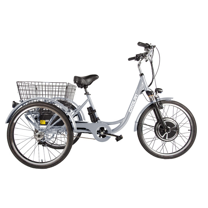 Трицикл GREEN CITY CROLAN 500 W (серебристый) (2019)