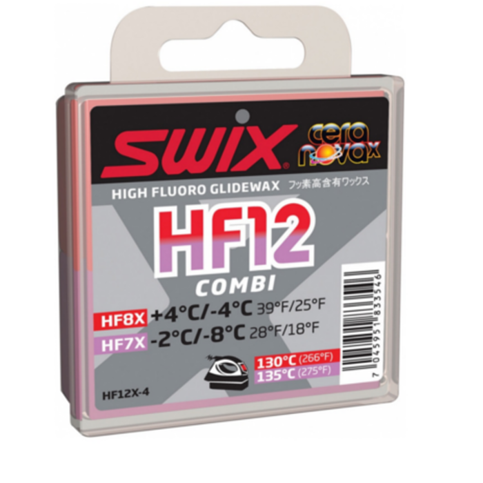 Парафин высокофтористый SWIX HF12X Combi (HFX7, HFX8)  40 г.