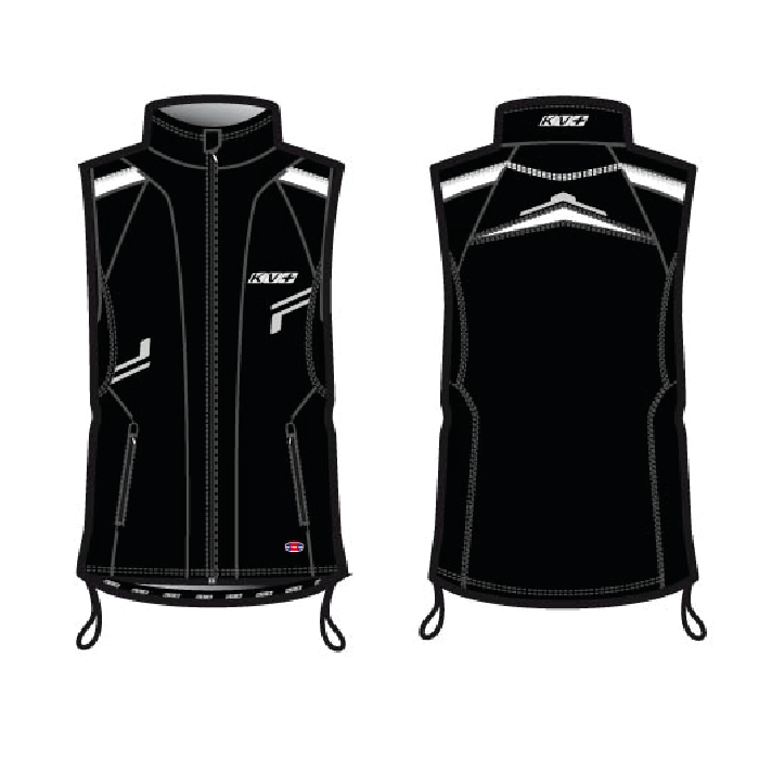 Жилет разминочный Jr. KV+ Cross (pro-wind-tech fabric) (черный)
