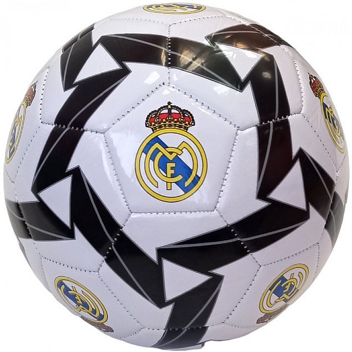 Мяч футбольный MEIK Real Madrid (PVC 2,5 мм, 315 гр., маш. сш.) (черный/белый)