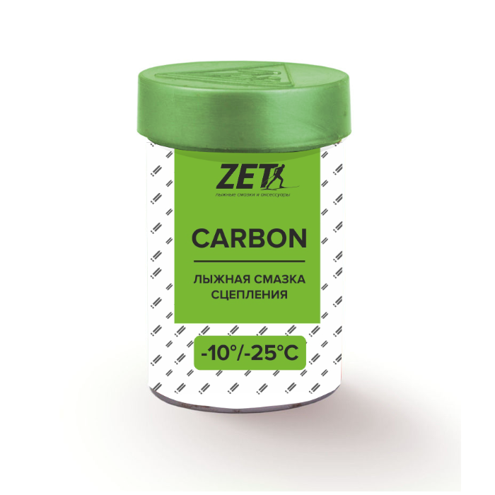 Мазь держания, твердая ZET Carbon Green (-10°С -25°С) 30 г.