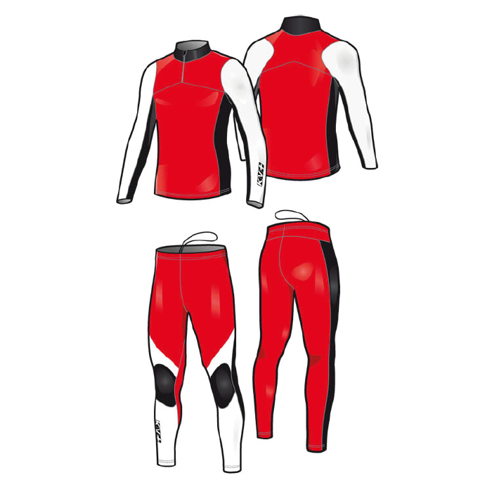 Комбинезон раздельный Jr. KV+ Lahti Two Pieces Suit (Lycra) (белый/красный)