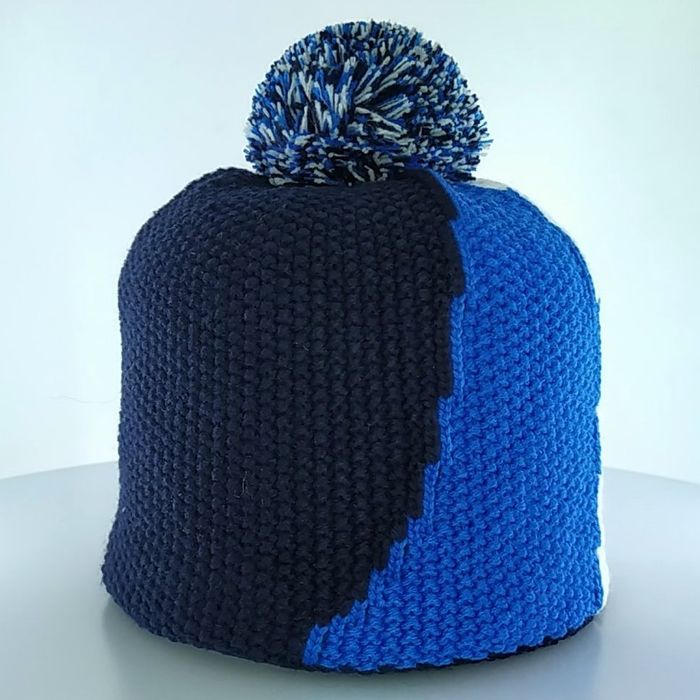 Шапка вязаная NORDSKI Knit (синий/черный)