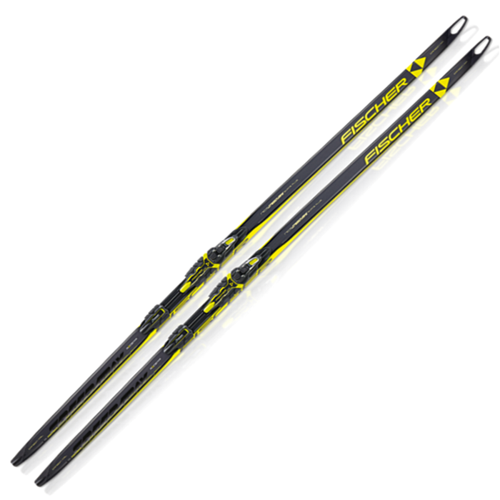 Лыжи беговые FISCHER Speedmax SK Plus Stiff NIS Holе (черный/желтый)