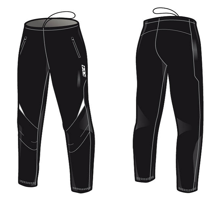Брюки разминочные KV+ Lahti (pro-wind-tech fabric) (черный/серый)