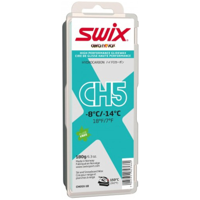 Парафин углеводородный SWIX CH5X Turquoise (-8°С -14°С) 180 г.