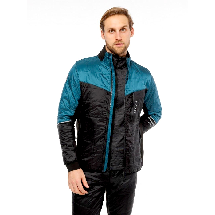 Куртка разминочная MOAX Royal (черный/бирюзовый)