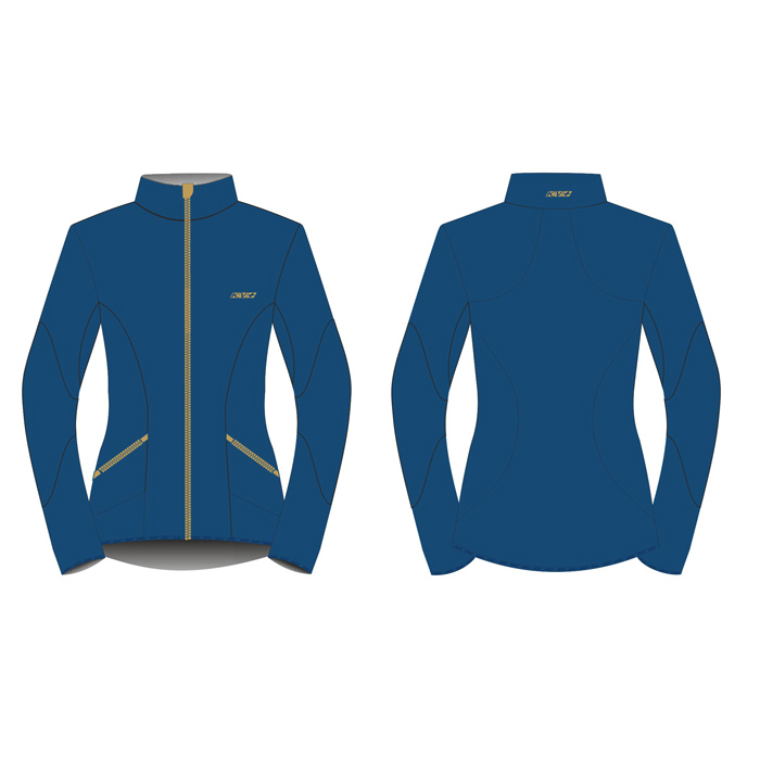 Куртка разминочная женская KV+ Karina (wind protection) (синий/желтый)