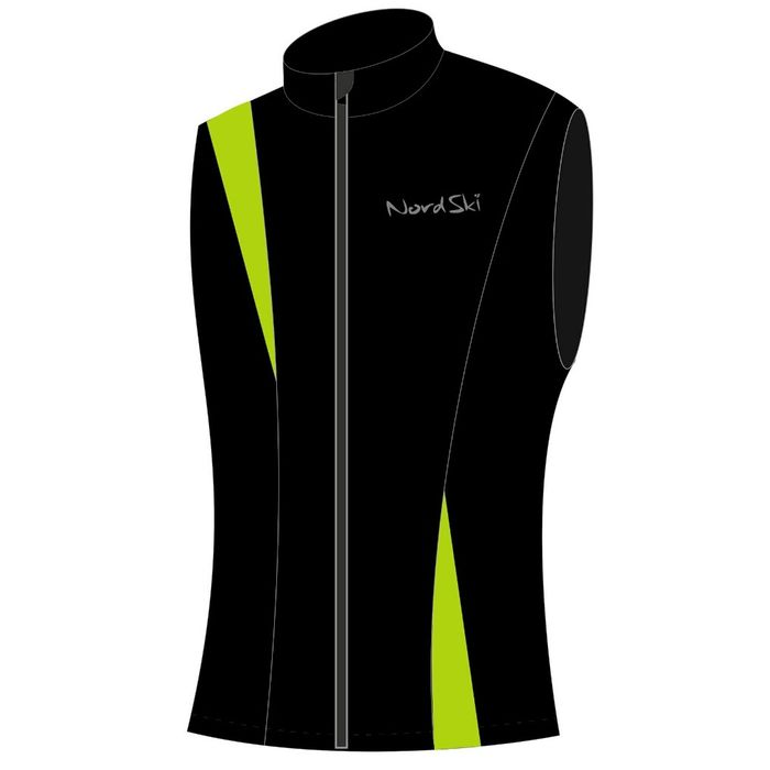 Жилет разминочный NORDSKI Active (черный/зеленый)