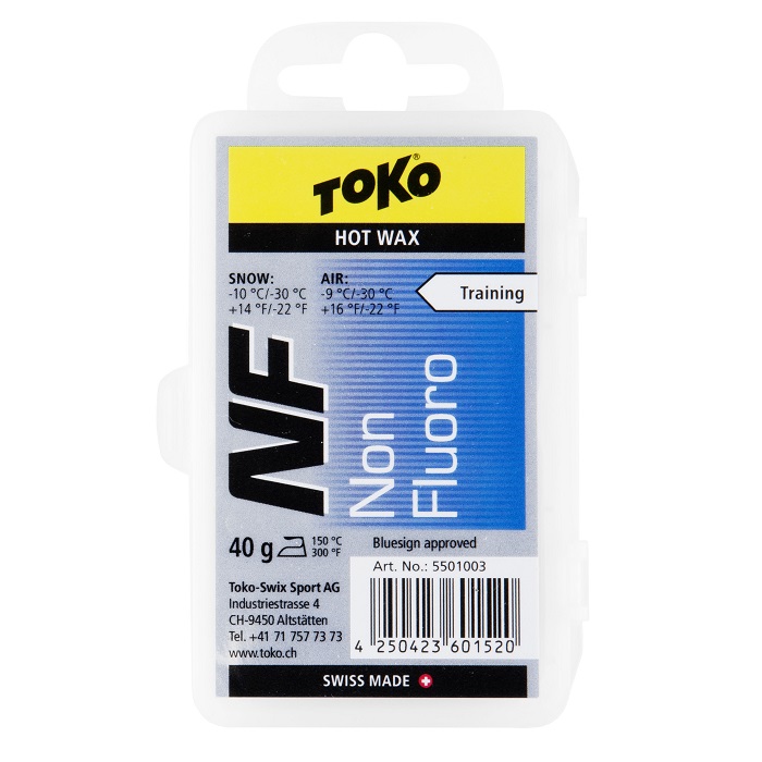 Парафин углеводородный TOKO TRIBLOC NF Blue (-10°С -30°С) 40 г.