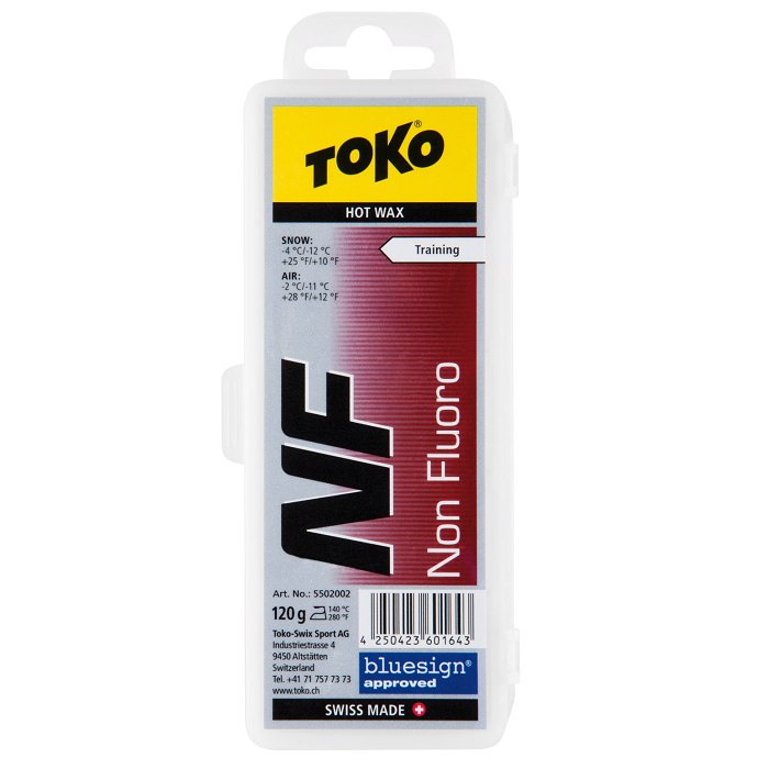 Парафин углеводородный TOKO NF Hot Wax Red (-4°С -12°С) 120 г.
