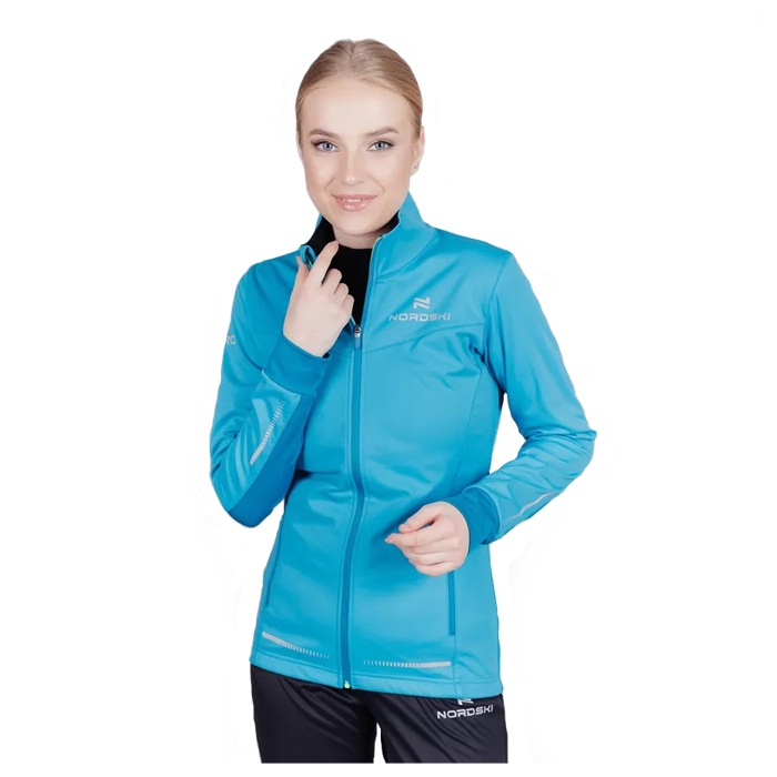 Куртка разминочная женская NORDSKI Pro (голубой)